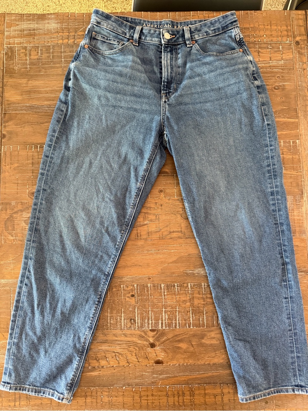 American Eagle Outfitters Women’s Blue Denim Jeans - Mom Jean